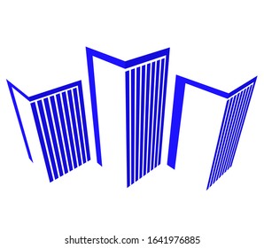 architecture building icon concept logo vector illustration