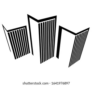 architecture building icon concept logo vector illustration