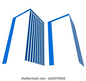 architecture building icon concept logo vector illustration