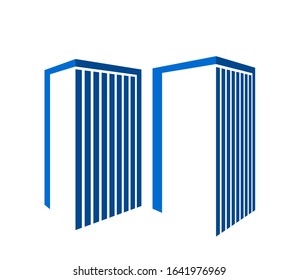 architecture building icon concept logo vector illustration