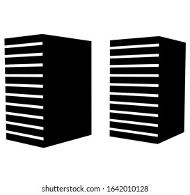 architecture building icon concept logo vector illustration