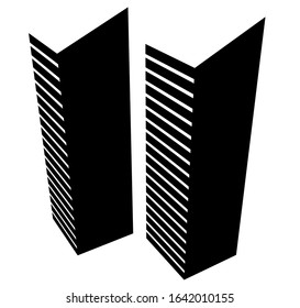 architecture building icon concept logo vector illustration