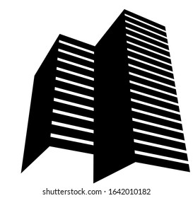 architecture building icon concept logo vector illustration