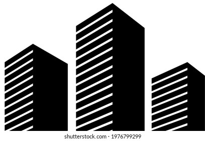 architecture building icon concept logo vector illustration