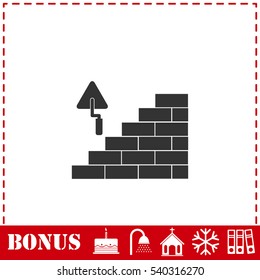 Architecture and Building icon flat. Simple vector symbol and bonus icon