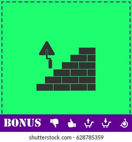 Architecture and Building icon flat. Simple vector symbol and bonus icon