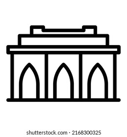Architecture building icon outline vector. Culture travel. Great culture