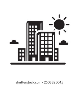 Icono de edificio de arquitectura Ilustración vectorial