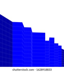 architecture building linear 3d vector