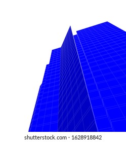 architecture building linear 3d vector