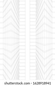 architecture building linear 3d vector