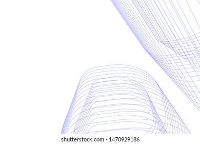architecture building linear vector 3d illustration 