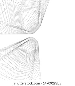 architecture building linear vector 3d illustration 