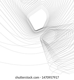 architecture building linear vector 3d illustration 