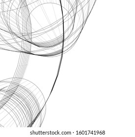 architecture building linear vector 3d illustration 