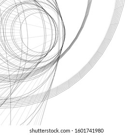architecture building linear vector 3d illustration 