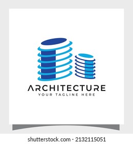 Architecture building  logo design template real estate services
