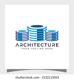 Architecture building  logo design template real estate services