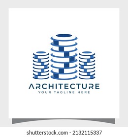Architecture building  logo design template real estate services