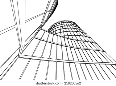 architecture building mesh 3d