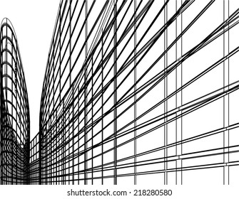 architecture building mesh 3d