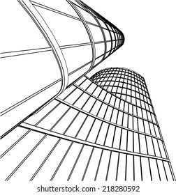 architecture building mesh 3d