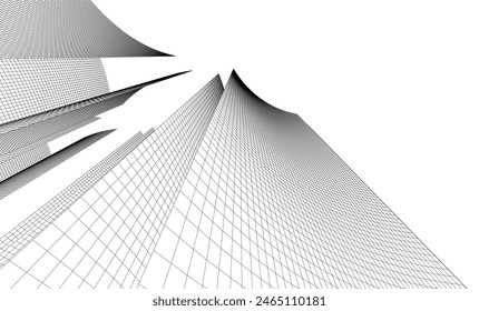 edificio de arquitectura sobre fondo blanco Ilustración vectorial
