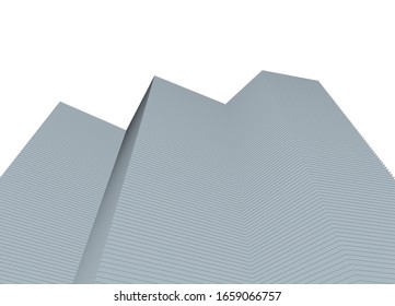 architecture building sketch 3d illustration