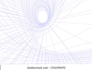 architecture building sketch  3d illustration