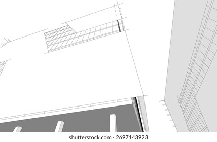 Ilustração do vetor do esboço do edifício da arquitetura