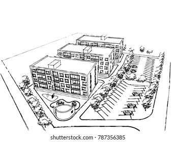  architecture building vector