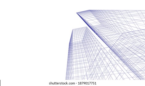 architecture building vector 3d background