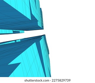 Diseño de arquitectura, vector 3d plano