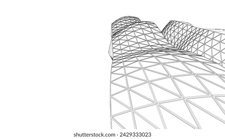 arquitectura edificio vector dibujo 3d