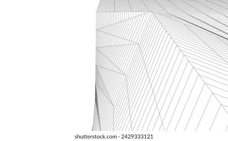 arquitectura edificio vector dibujo 3d