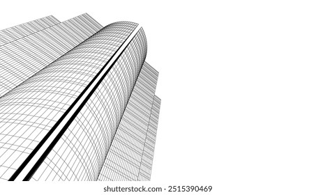 arquitetura edifício vetor desenho 3d