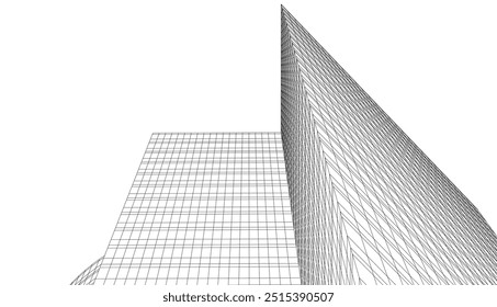 arquitetura edifício vetor desenho 3d