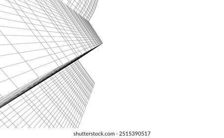 arquitetura edifício vetor desenho 3d