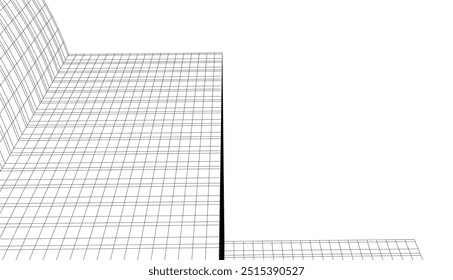 architecture building vector 3d drawing