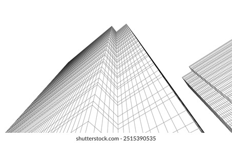 arquitetura edifício vetor desenho 3d