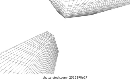 arquitetura edifício vetor desenho 3d