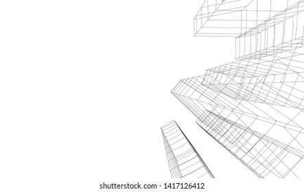 architecture building vector 3d illustration 