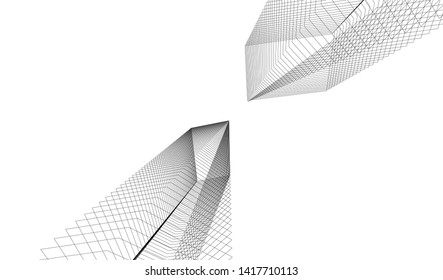 architecture building vector 3d illustration 