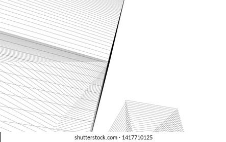 architecture building vector 3d illustration 