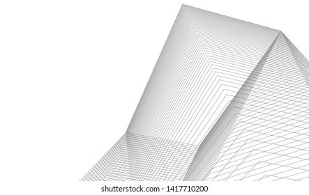 architecture building vector 3d illustration 