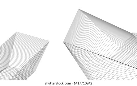 architecture building vector 3d illustration 