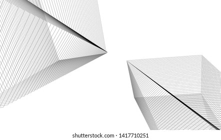 architecture building vector 3d illustration 