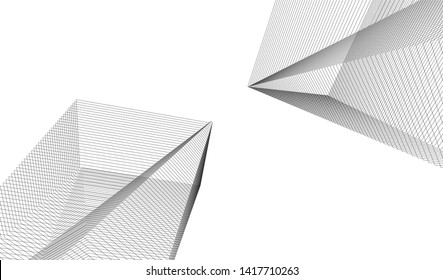 architecture building vector 3d illustration 