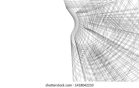 architecture building vector 3d illustration 
