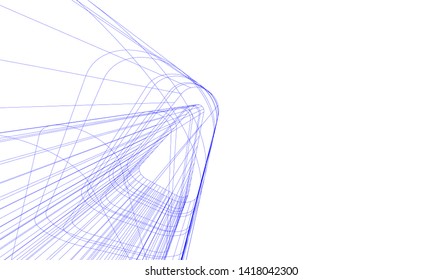 architecture building vector 3d illustration 